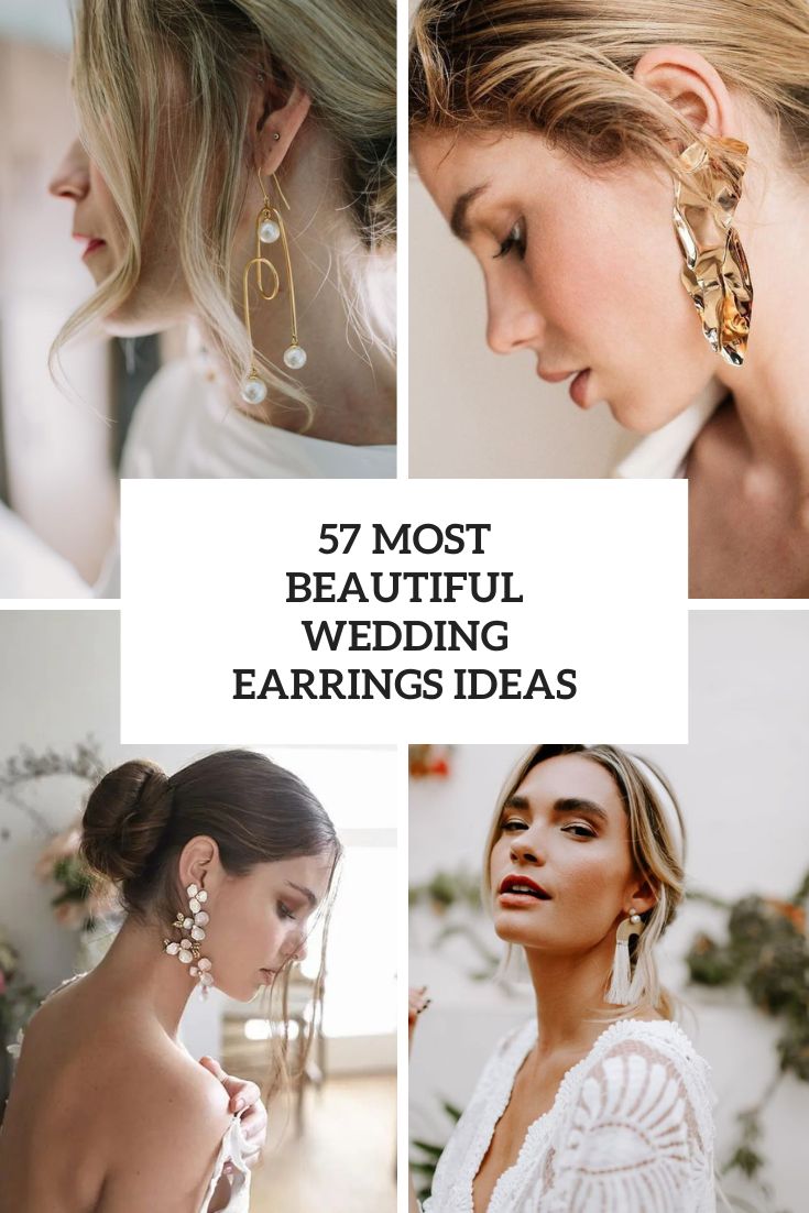 57 Most Beautiful Wedding Earrings Ideas