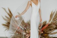 60 a stylish minimalist bridal veil with just a white edge is a cool addition to the minimalist wedding dress