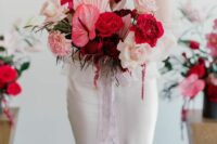 a cute pink wedding bouquet