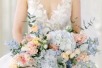 a gorgeous pastel wedding bouquet