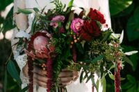 a moody king proteas wedding bouquet