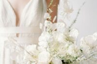 a gorgeous white wedding bouquet