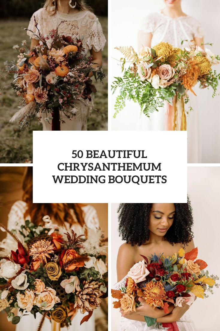 beautiful chrysanthemum wedding bouquets cover