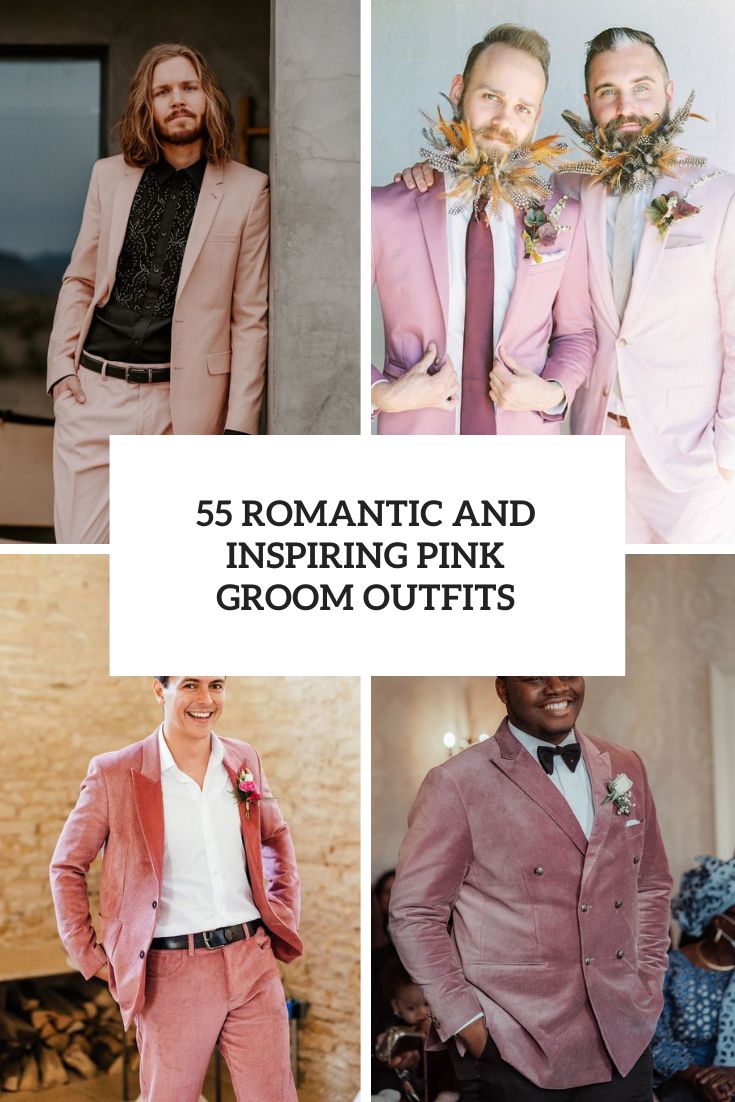romantic and inspiring pink groom outfits cover
