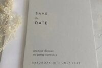 a simple grey save the date