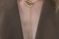 a gorgeous duo of necklaces – a drop chain one and a regular pearl plus olg for a super special occasion