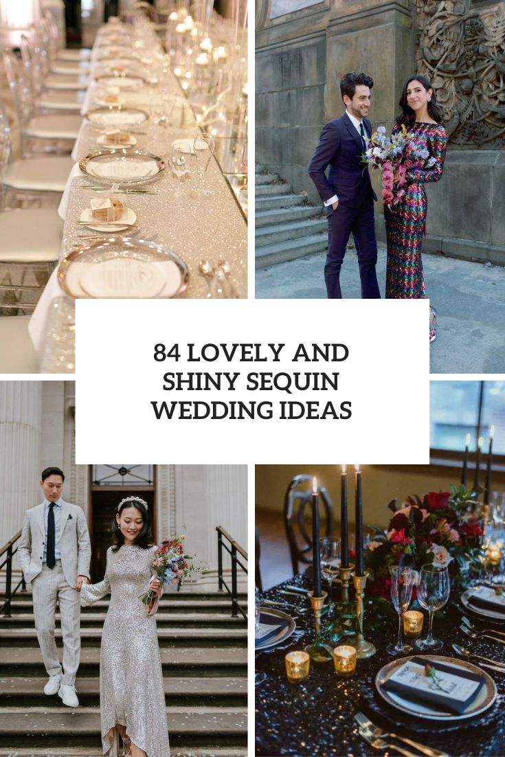 lovely and shiny sequin wedding ideas cover