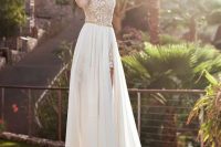 a lovely short lace wedding dress