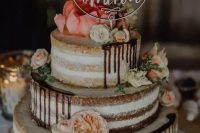 a lovely three-tier wedding cake