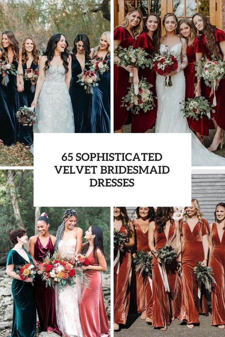 Sophisticated Velvet Bridesmaid Dresses cover