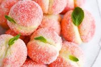 peach ricotta cookies with mint will be a gorgeous wedding solution for a peachy pink wedding