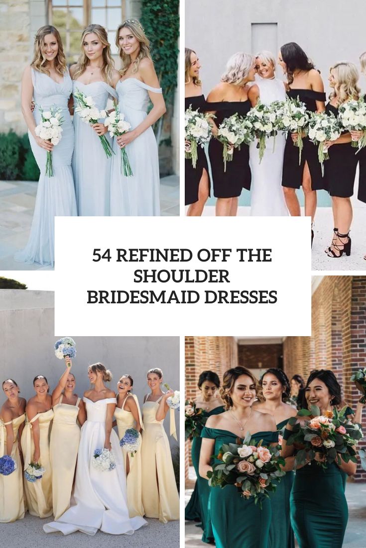 Refined Off The Shoulder Bridesmaid Dresses cover