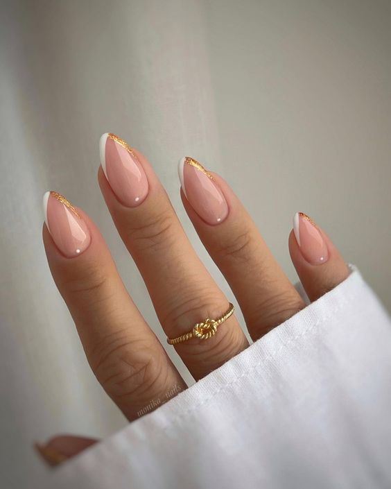 cute spring wedding manicure idea