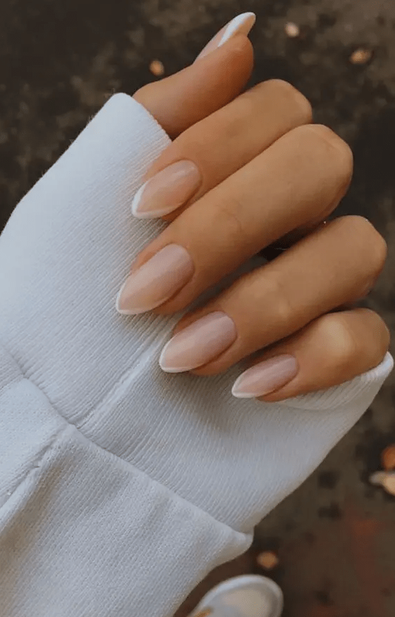 long French nails with very narrow tips look delicate, chic and beautiful and are perfect for any wedding