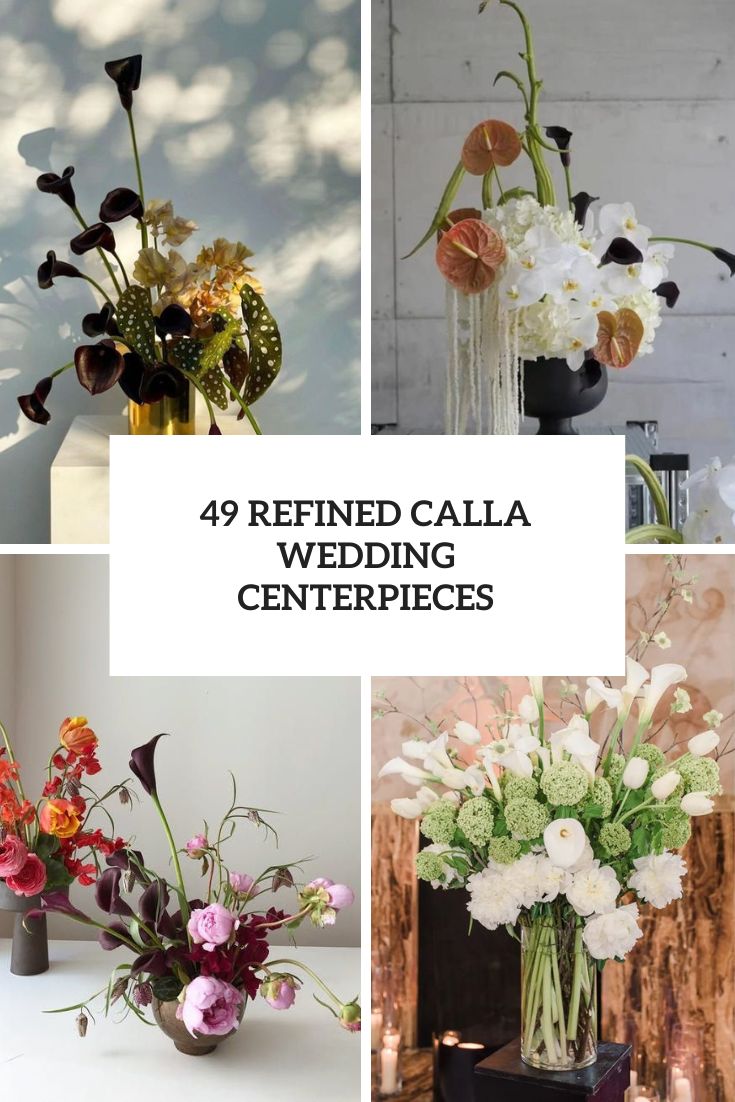 Refined Calla Wedding Centerpieces