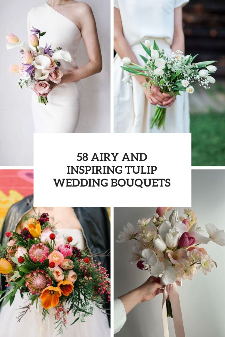 Airy And Inspiring Tulip Wedding Bouquets