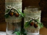 acorns are perfect for rustic wedding decor