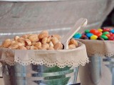 serve nuts in metal buckets as wedding favors or just treats at the wedding