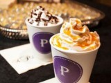 make monogrammed paper cups and napkins to personalize your hot chocolate bar