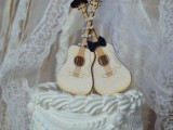 wood and bead guitar wedding cake toppers are amazing for topping it off and making it cooler