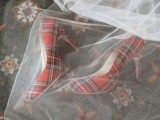 red tartan shoes to accent a bridal or bridesmaid look are perfect for a bold winter wedding