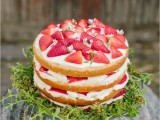 a naked strawberry wedding cake is a perfect idea for a relaxed spring or summer wedding, it will match many less formal wedding styles