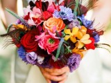 23-textural-wedding-bouquets-with-feathers-23