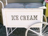 a vintage ice cream torlley is a great idea to serve ice cream, it will add slight vintage flair to the wedding decor