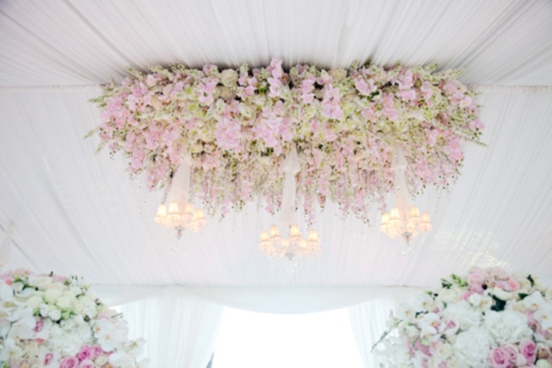 Pink And Purple Hanging Wedding Decor Ideas