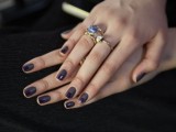 deep purple nails never go out of style, they are great for the fall as they bring much color and those jewel tones remind us of the fall