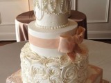 25 Adorable Bow Wedding Cakes15