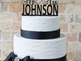 25 Adorable Bow Wedding Cakes16