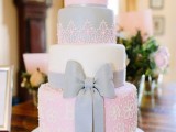25 Adorable Bow Wedding Cakes19