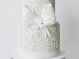 25 Adorable Bow Wedding Cakes22