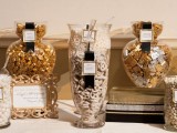a variety of jars and vases to serve candies and sweets, decorate them as you like