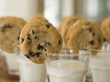 your may simple serve glasses of milk plus cookies placed on the glasses
