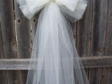 a large tulle bow can be anice wedding decoration for any space