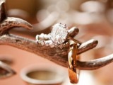 display your wedding rings on antlers and show them off this way at a woodland or just cozy winter wedding