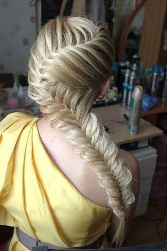 Picture Of bridal fishtail braids we love  11