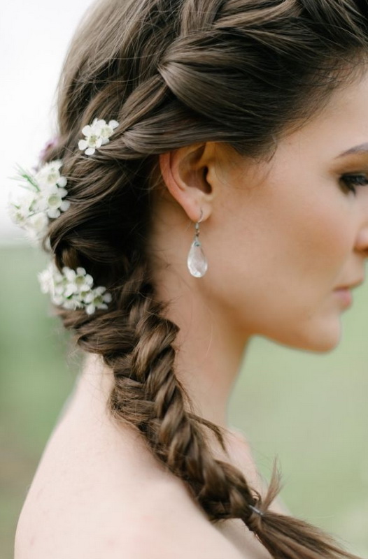 Picture Of bridal fishtail braids we love  17