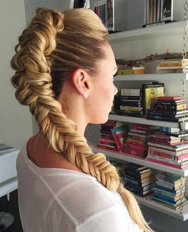 Picture Of bridal fishtail braids we love  23