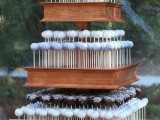 an assortment of cake pops on a stand is a great idea to substitute a usual wedding cake