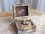 a rustic and shabby chic box with burlap and twine inside is a cool idea for a rustic or vintage wedding