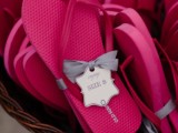 offer flipflops to your guests as wedding favors, they can be a nice solution to wear at the beach