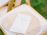 woven fans can be nice wedding favors – they are very suitable for your beach wedding ceremony and are really life-saving