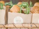 make your guests happy giving them fresh bread with rosemary as gifts to enjoy local food