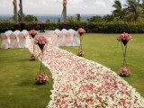 25 Romantic Wedding Aisle Petals Decor Ideas