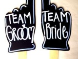 chalkboard props for team groom or team bride will fit many wedding pics showing who is who