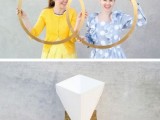 giant paper rings can be used for both bridal shower and wedding photo booths