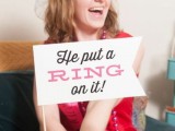 a fun prop for the bride will fit not only a wedding photo booth but also a bridal shower one